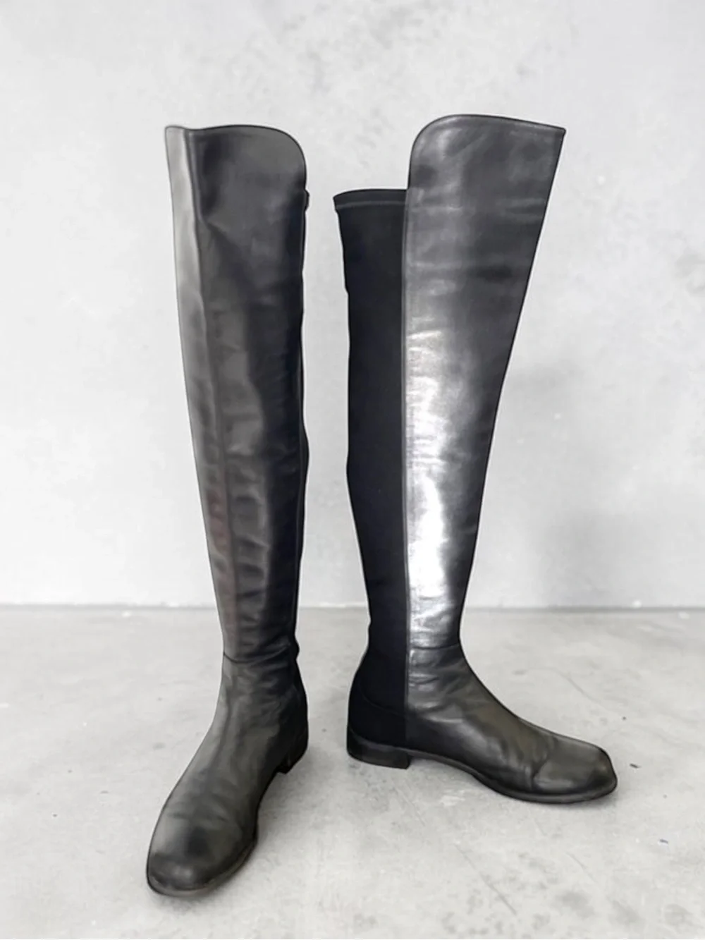 STUART WEITZMAN 5050 NAPPA LEATHER BACK STRETCH OTK BOOTS SIZE 11
